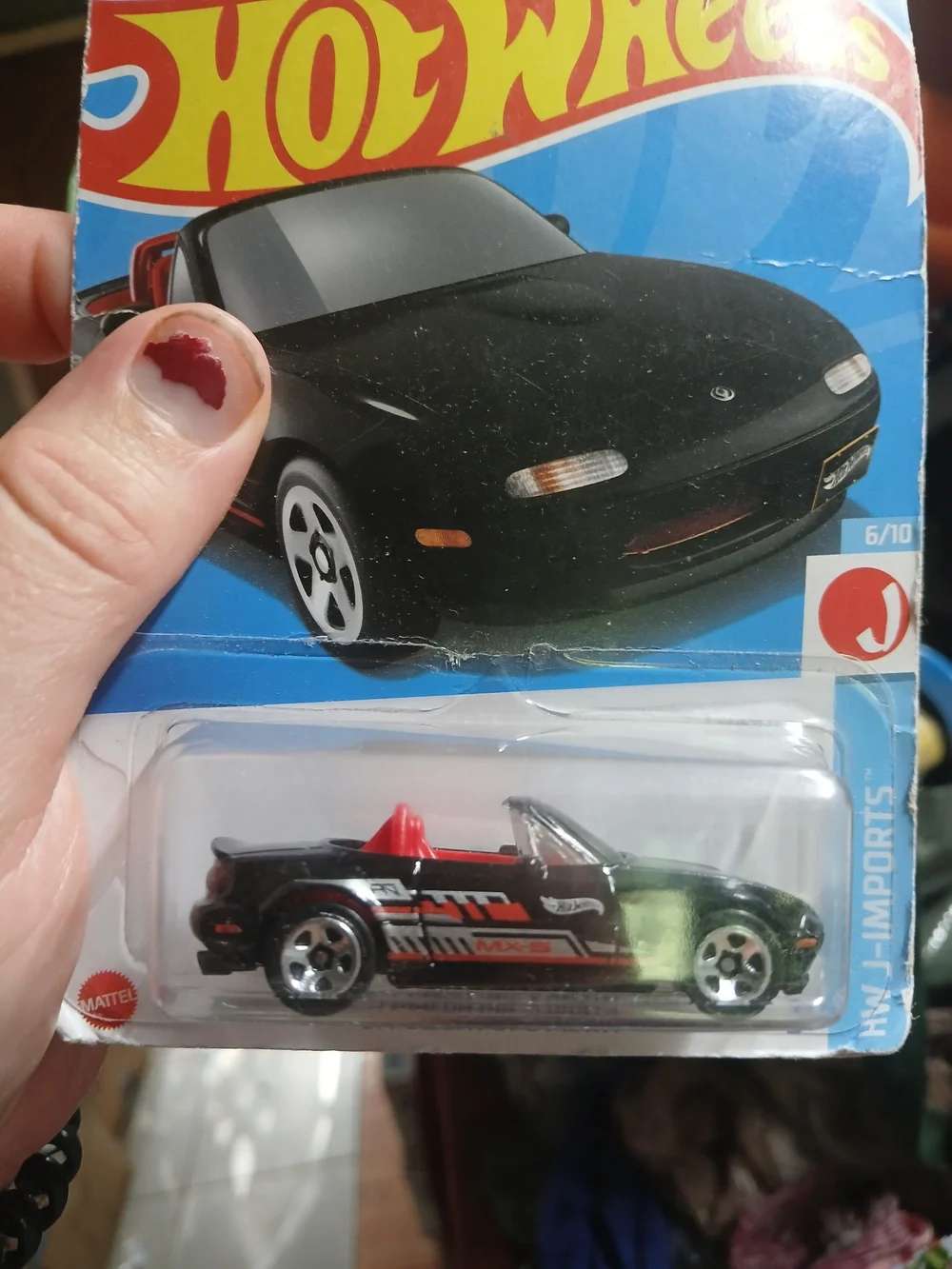 2024 Hot Wheels '91 Mazda MX-5 Miata in black from the HW J-Imports series.
